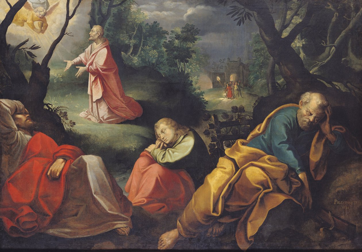 Kristus i Olivträdgården, 1625 av Jeremie Le Pilleur