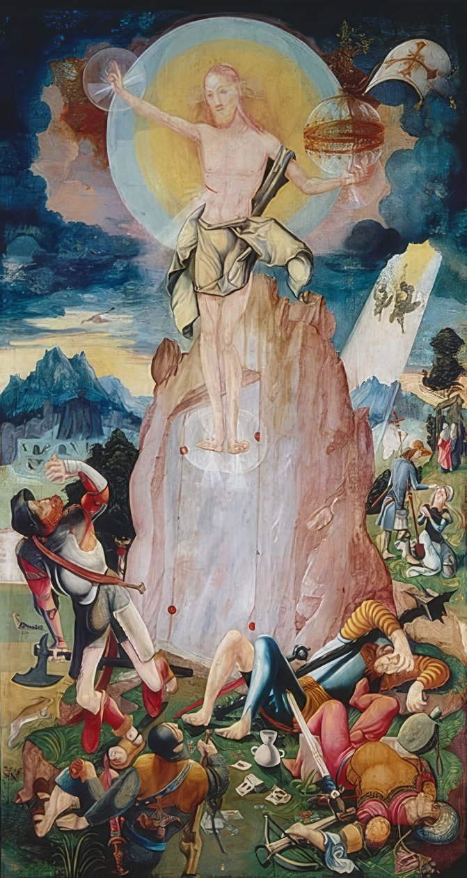 Kristi uppståndelse (högra flygeln på Herrenbergsaltaret). 1519 av Jerg Ratgeb