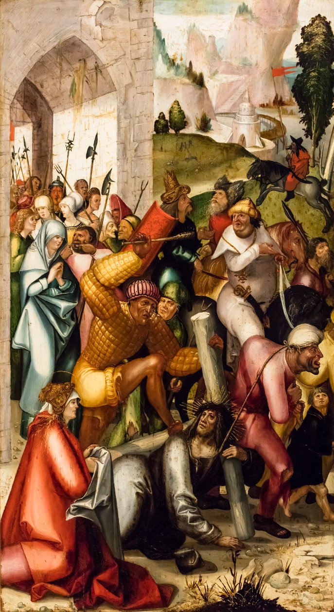 Korsets bärande, ca 1515 (Tempera och olja på barrträ) av Jerg Ratgeb