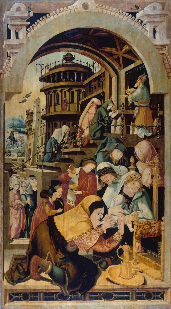 Jesu omskärelse, målning av Jorg Ratgeb (ca 1480-1526), olja på panel av Jerg Ratgeb