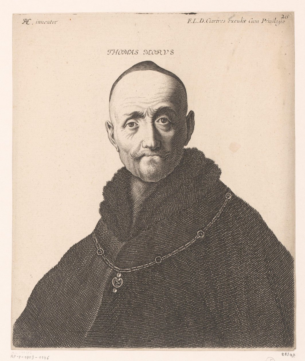 Porträtt av Thomas More Thomas Morus (titel på objekt) Byster av filosofer och kungar (serietitel) av Jerôme David (attributed to)