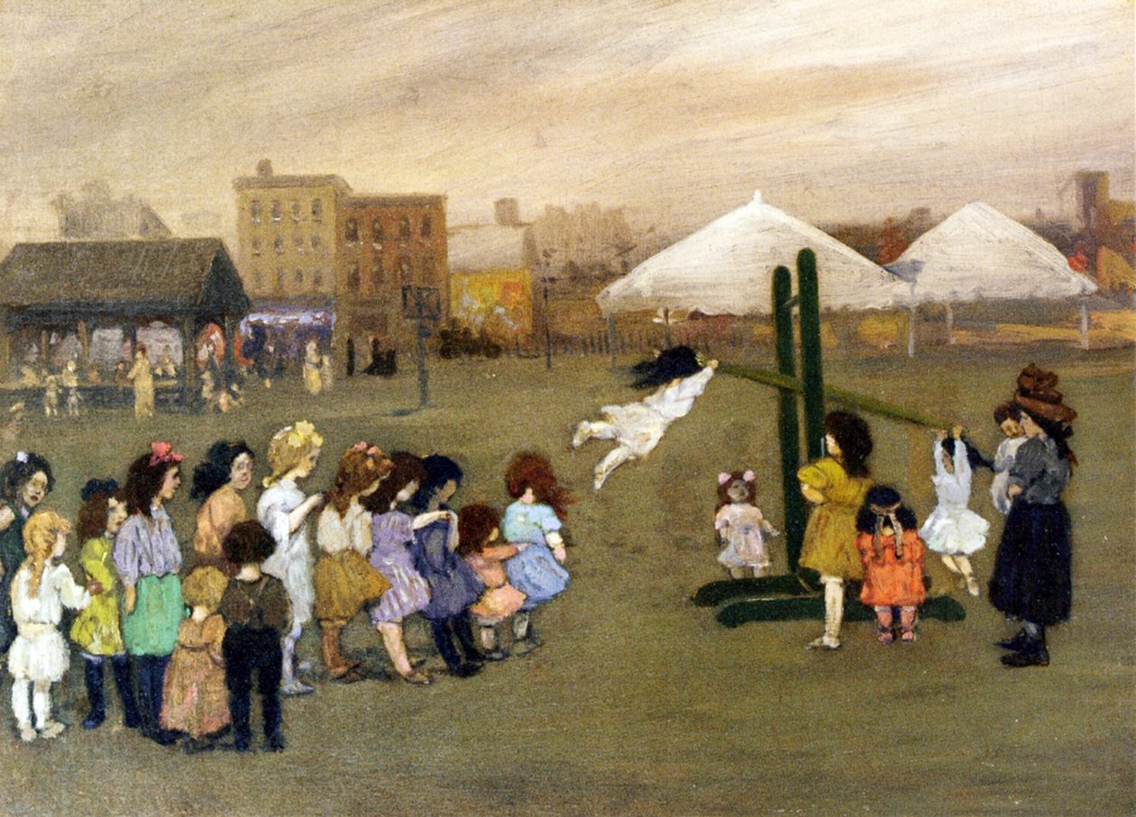 Lekplats, ca 1907 av Jerome Myers