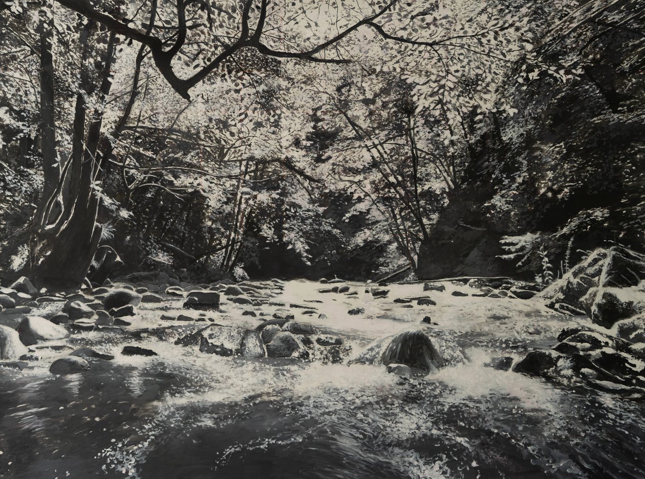 Riverscapes, 2024 (olja på duk) av Jerome Glomaud