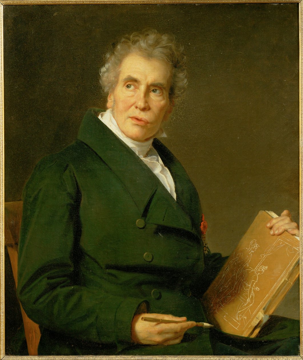 Porträtt av målaren Jacques Louis David, ålder ... av Jérôme Martin Langlois
