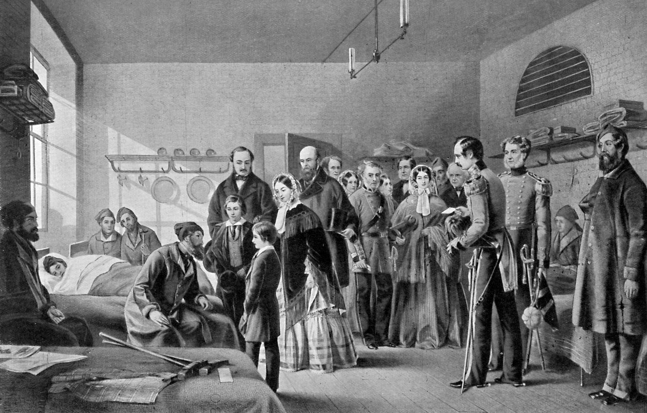 Drottning Victoria besöker de sårade, 1850-talet, c1920 av Jerry Barrett
