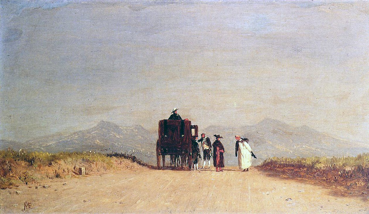 Resandehållplats i den romerska Campagna, ca 1868 av Jervis McEntee