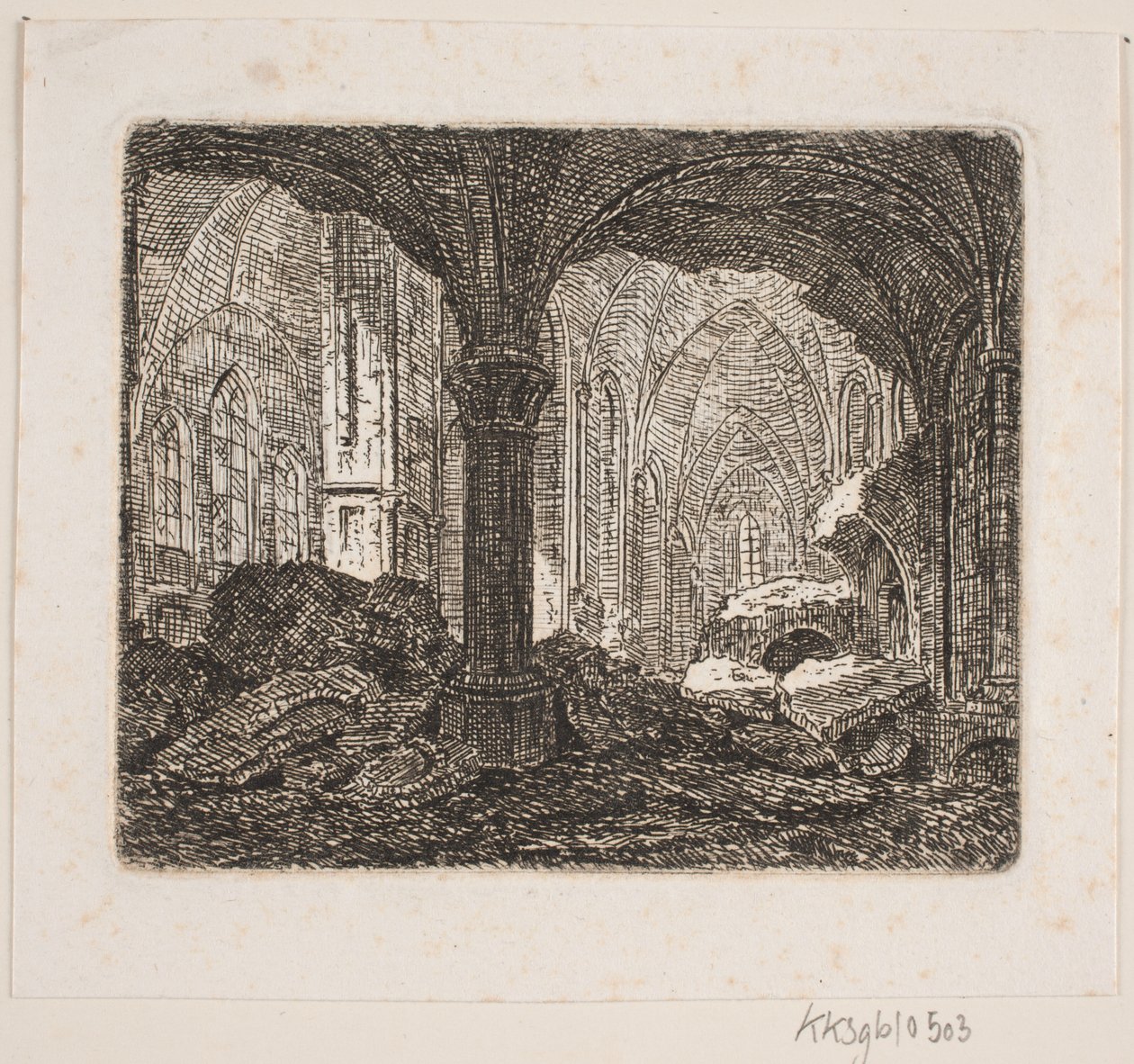 Interiör från samma ruin 1806 av Jes Bundsen