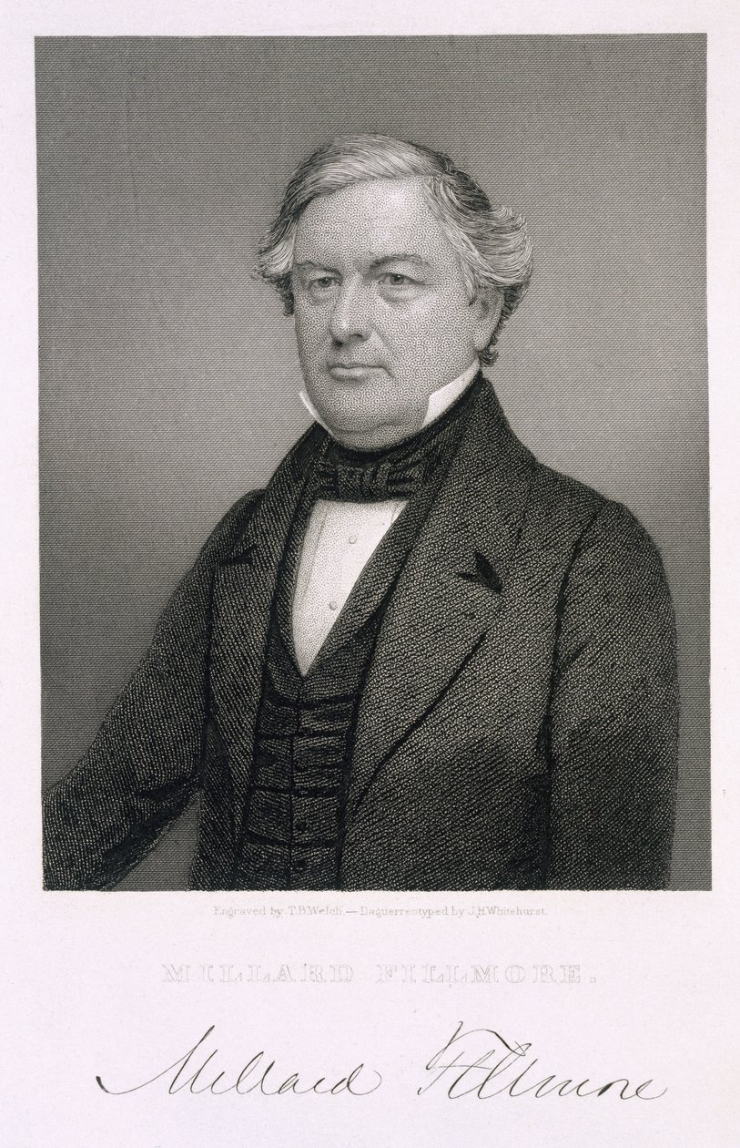 Millard Fillmore, graverad av Thomas B. Welch (1814-74) efter en daguerreotypi av Jesse H. Whitehurst