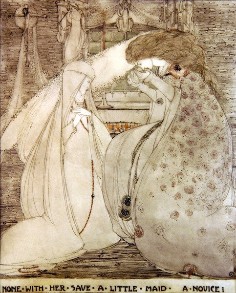 Ingen med henne Save a Little Maid (penna, bläck & tvätt på papper) av Jessie Marion King