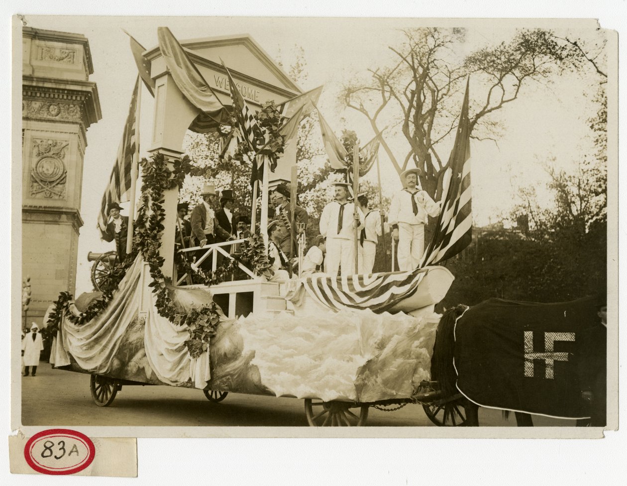 Historical Parade Float No 47 Välkommen till Lafayette av Jessie Tarbox Beals