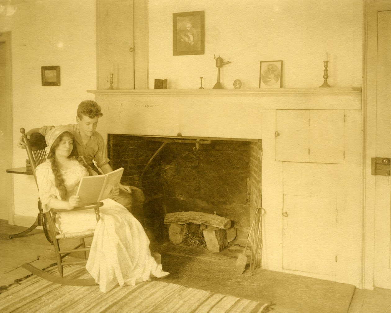 Malcolm Stewart Boylan och hans mor Han är en av de nio viktiga titelförfattarna i Hollywood, ca 1905-17 (foto av gelatinsilver) av Jessie Tarbox Beals