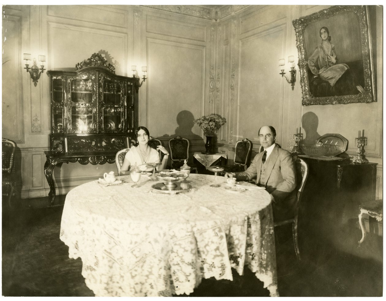 Michael Fokine och hans hustru Fokina, ca 1926-36 (gelatinsilverfoto) av Jessie Tarbox Beals