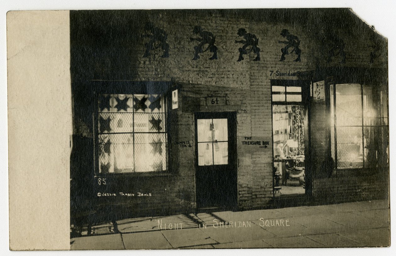 Natt på Sheridan Square, Greenwich Village, New York, USA, ca 1918-19 (foto av gelatinsilver) av Jessie Tarbox Beals
