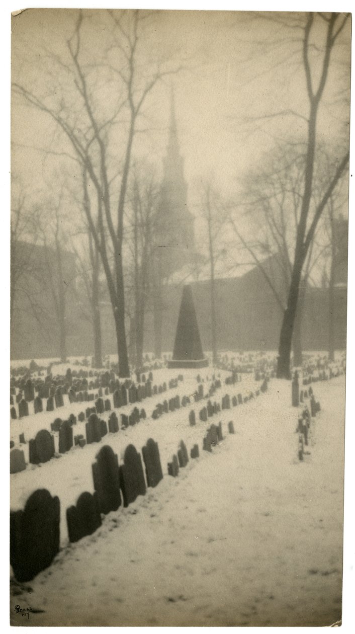Old Granary Burying Ground Boston, USA, ca 1902-10 (foto av gelatinsilver) av Jessie Tarbox Beals
