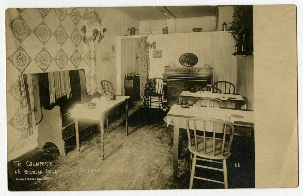The Crumperie, 6 1/2 Sheridan Square, Greenwich Village, New York, USA, ca 1917-19 (foto av gelatinsilver) av Jessie Tarbox Beals