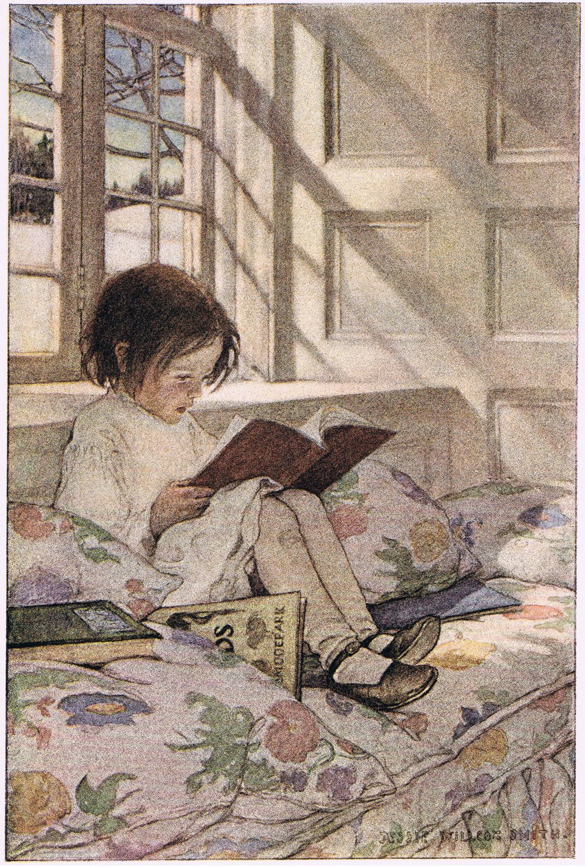 En flicka som läser, från "A Child
