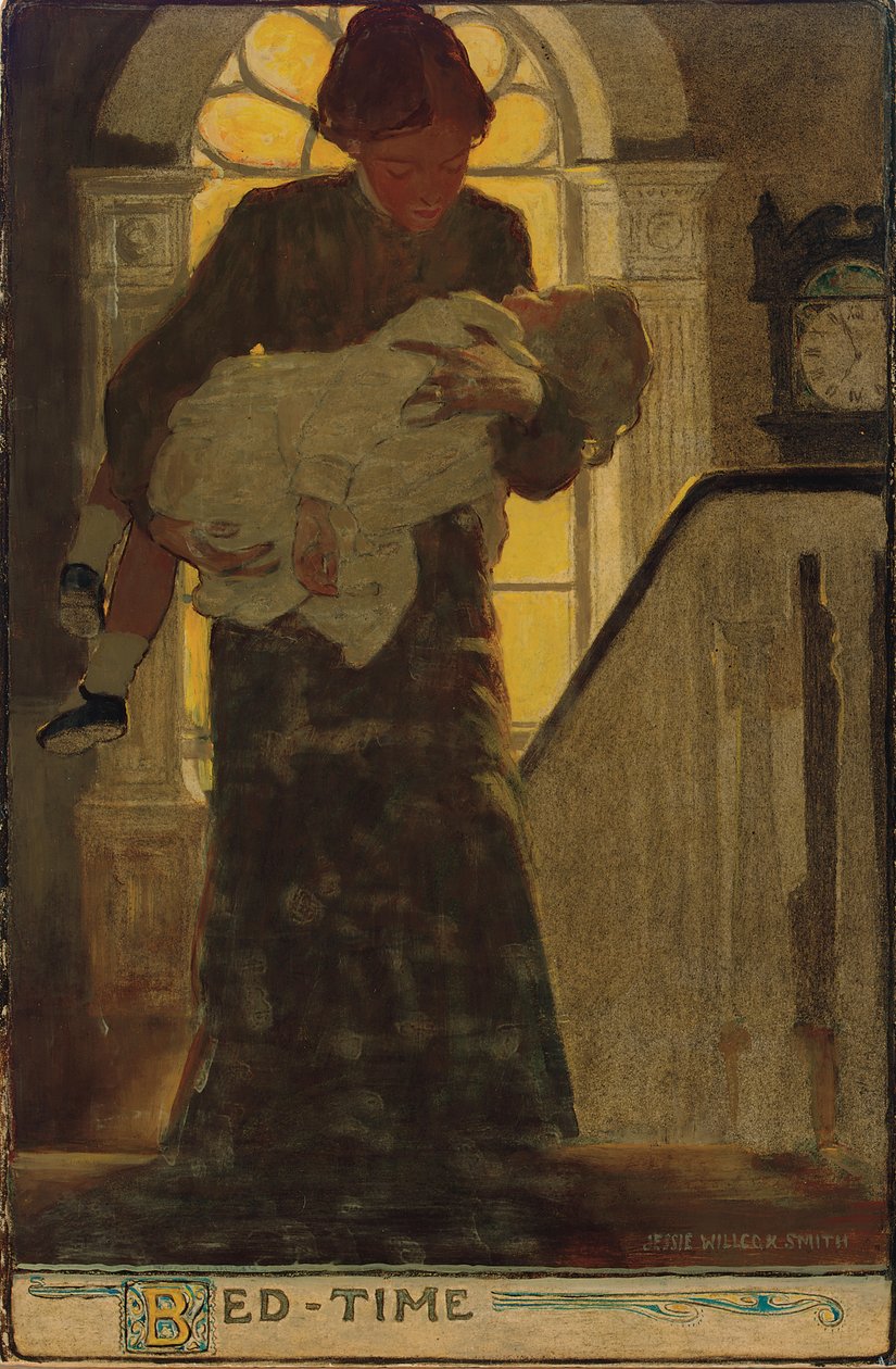 Bed-Time, ca 1902 (kol, akvarell och olja ombord) av Jessie Willcox Smith