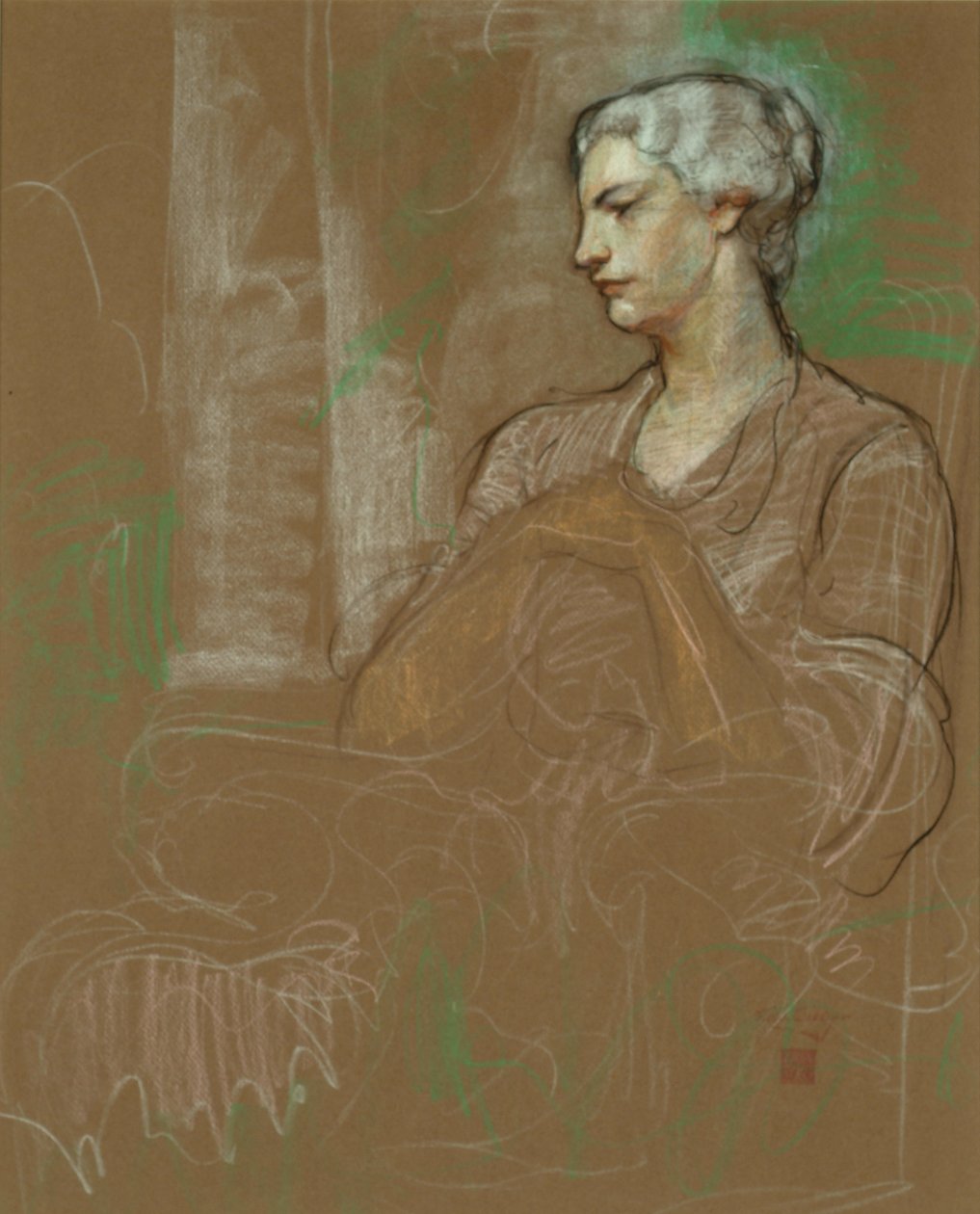 Jessie Wilcox Smith, ca 1930 (pastell på papper) av Jessie Willcox Smith