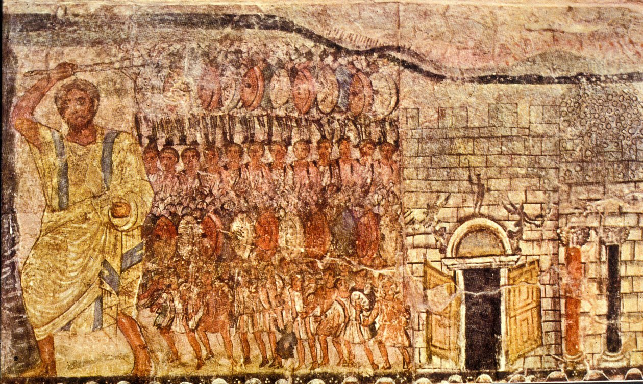 Exodus och korsningen av Röda havet (tempera på gips) av Jewish School