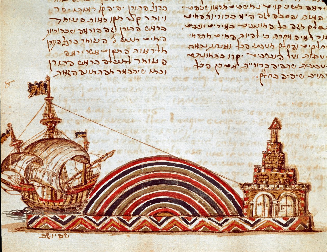 Studie av den marina horisonten (miniatyr av Jewish School
