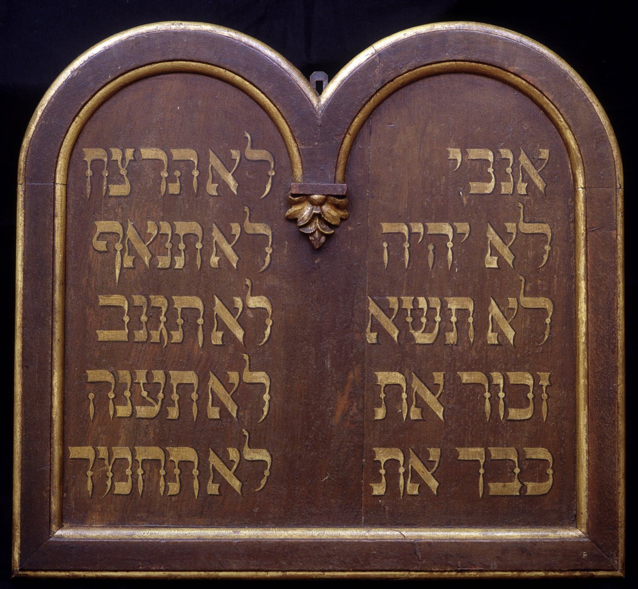 Table de la Loi eller Decalogue. Synagogan i Bergheim (Alsace). 1800-talet. av Jewish School