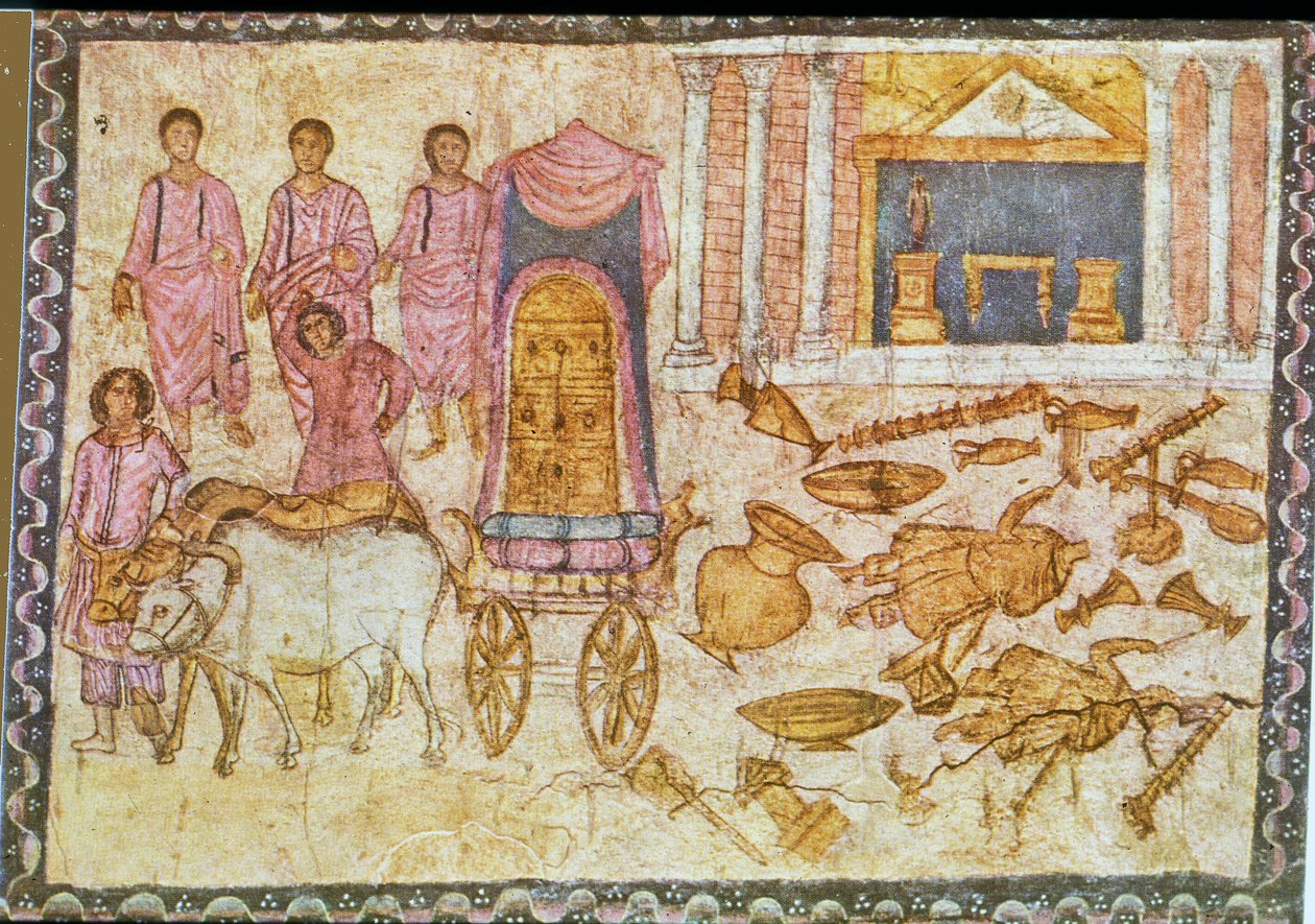 Förbundsarken i filistéernas land (tempera på gips) av Jewish School