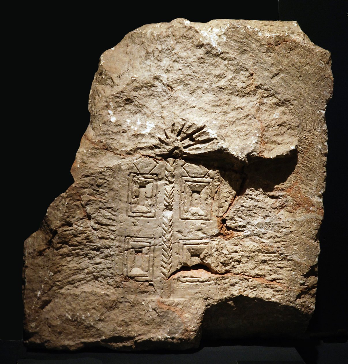 Torah Shrine-relief från Khirbet es-Samara, Samaria, ca 400-talet e.Kr. (sten) av Jewish School
