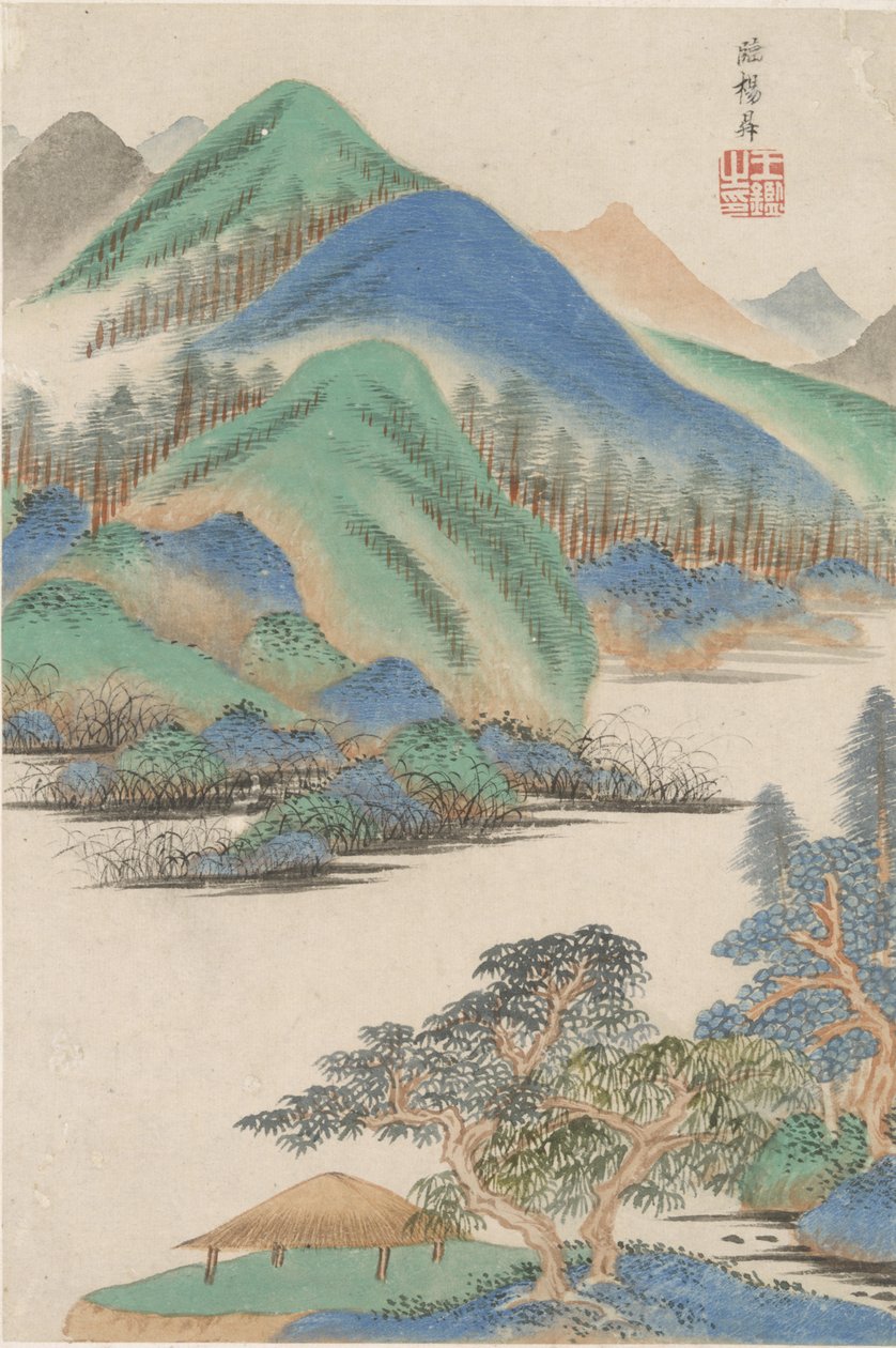 Landskap i stil med olika gamla mästare: I stil med Yang Sheng, 1669 av Wang Jian