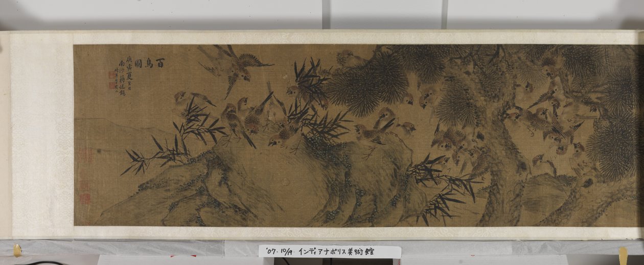 Hundra fåglar (bläck och färger på siden) av Jiang (after) Tingxi