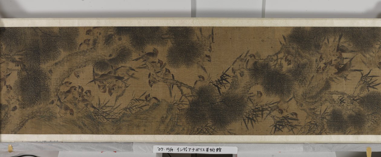 Hundra fåglar (bläck och färger på siden) av Jiang (after) Tingxi