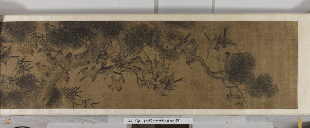 Hundra fåglar (bläck och färger på siden) av Jiang (after) Tingxi