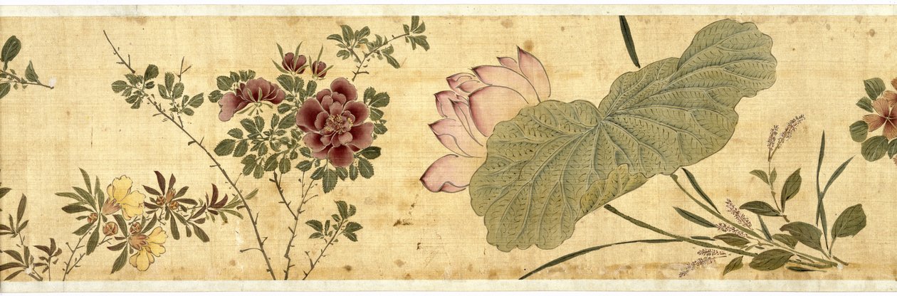 Hundra blommor, 1629 (färg på siden) av Jiayan Chen
