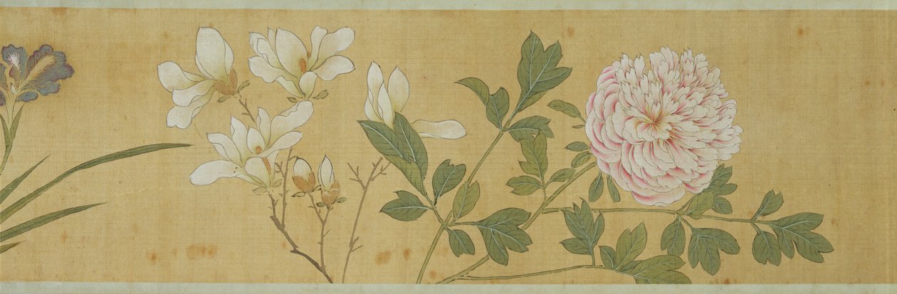Hundra blommor, tidigt 1600-tal (målat siden) (detalj: se även 207347-58) av Jiayan Chen