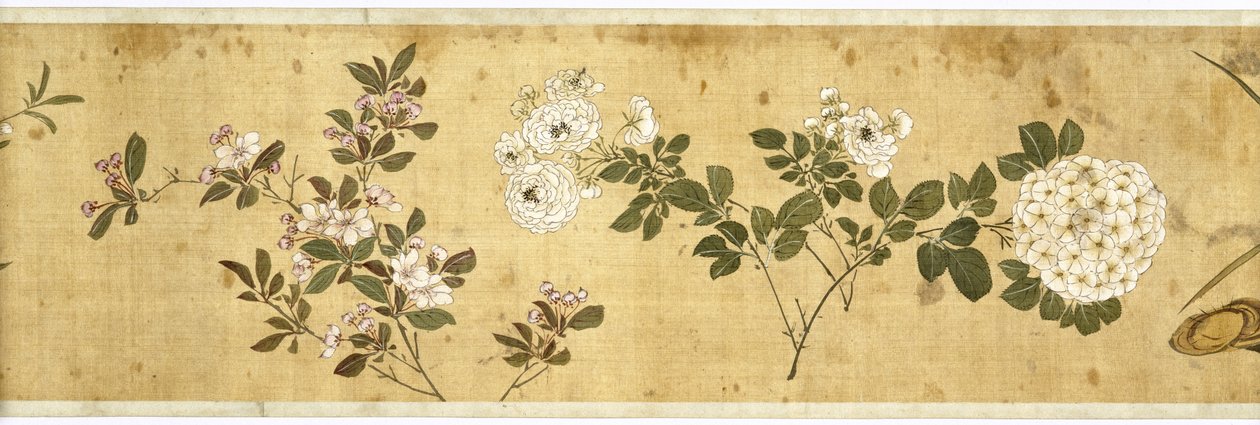 Hundra blommor, tidigt 1600-tal (målat siden) (detalj: se även 207347-58) av Jiayan Chen