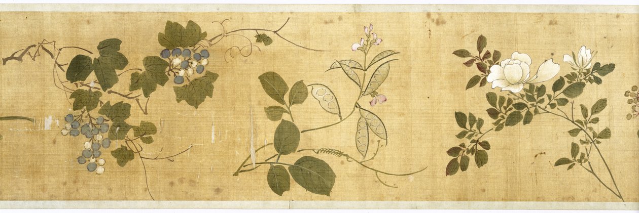 Hundra blommor, tidigt 1600-tal (målat siden) (detalj: se även 207347-58) av Jiayan Chen