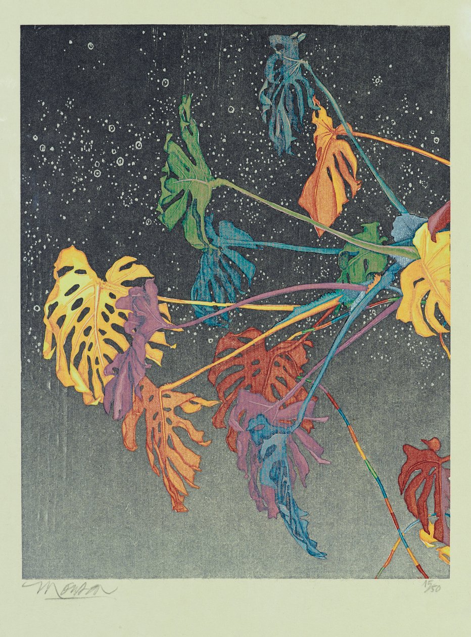Diptyk A, 2011 (träsnitt) av Jim Monson