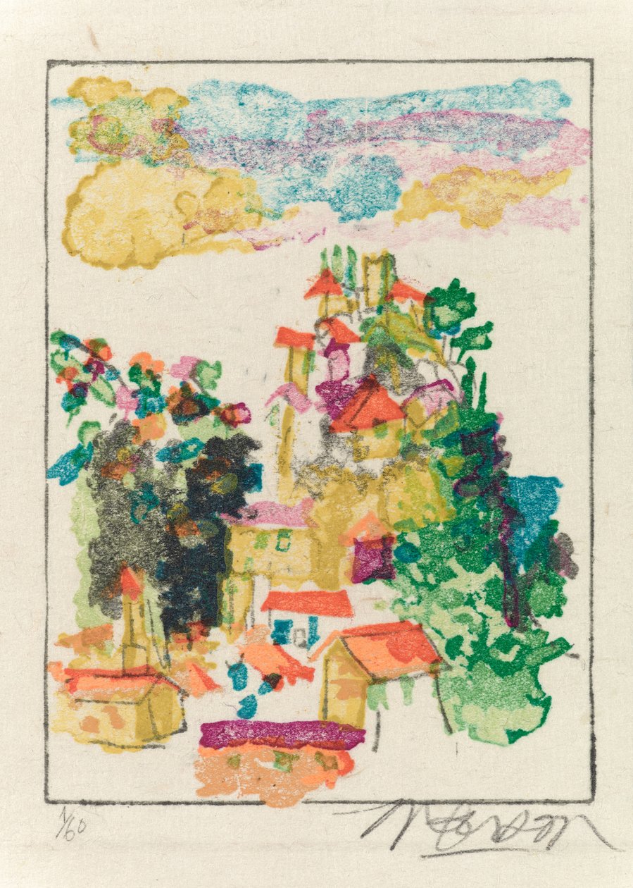 Petit Tourrette, 2009 (träsnitt) av Jim Monson