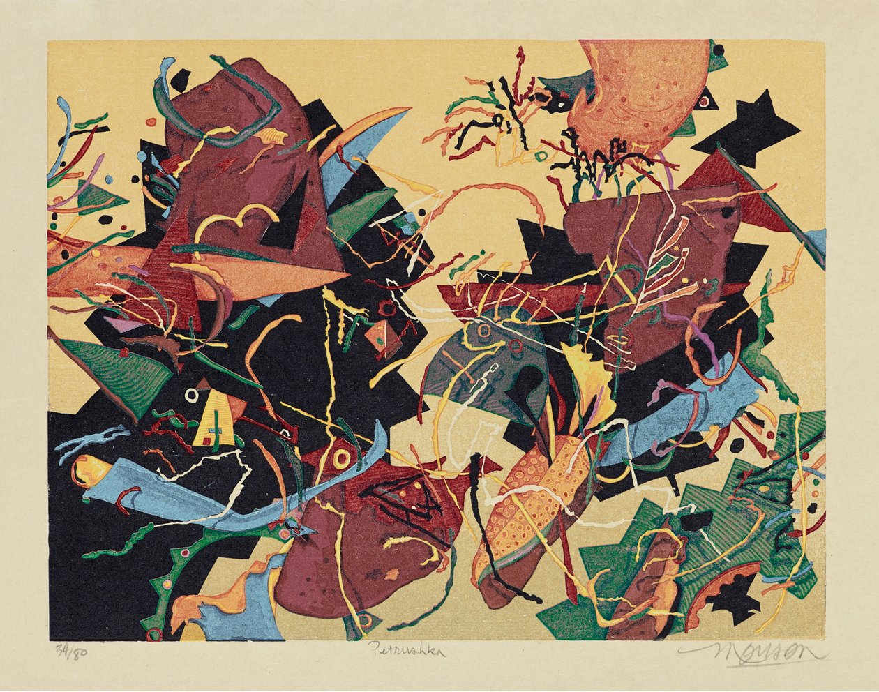 Petrushka, 2000 (träsnitt) av Jim Monson