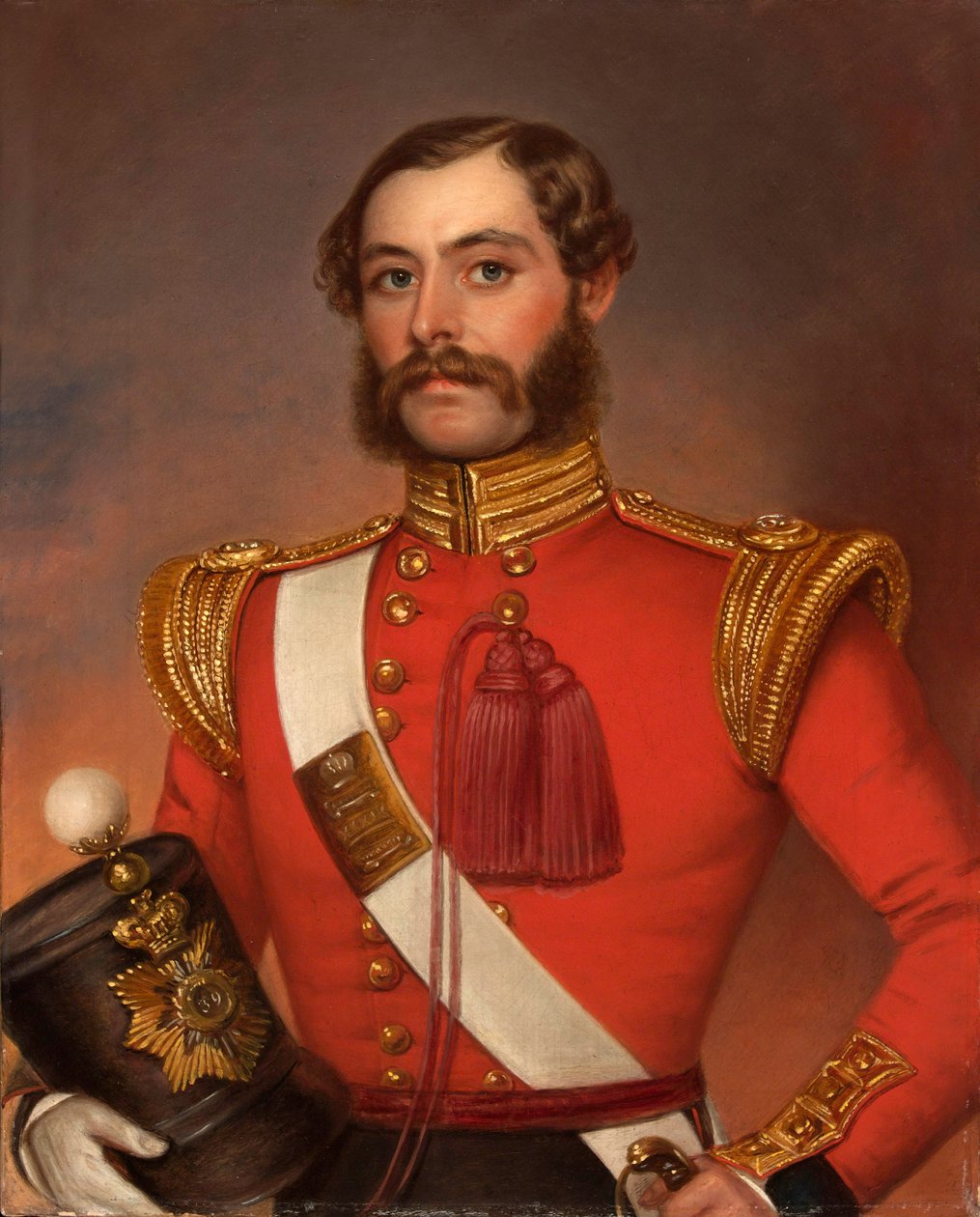 Löjtnant William Munro, 39th (Dorsetshire) Regiment of Foot, c.1844 (olja på duk) av Jivan Ram