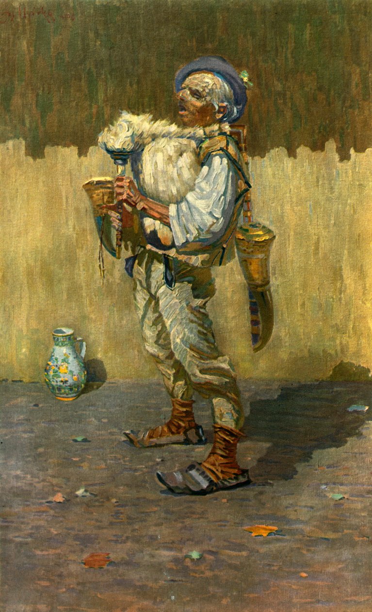 En säckpipare, Joa Uprka 1861-1940, 1948 av Joža Uprka