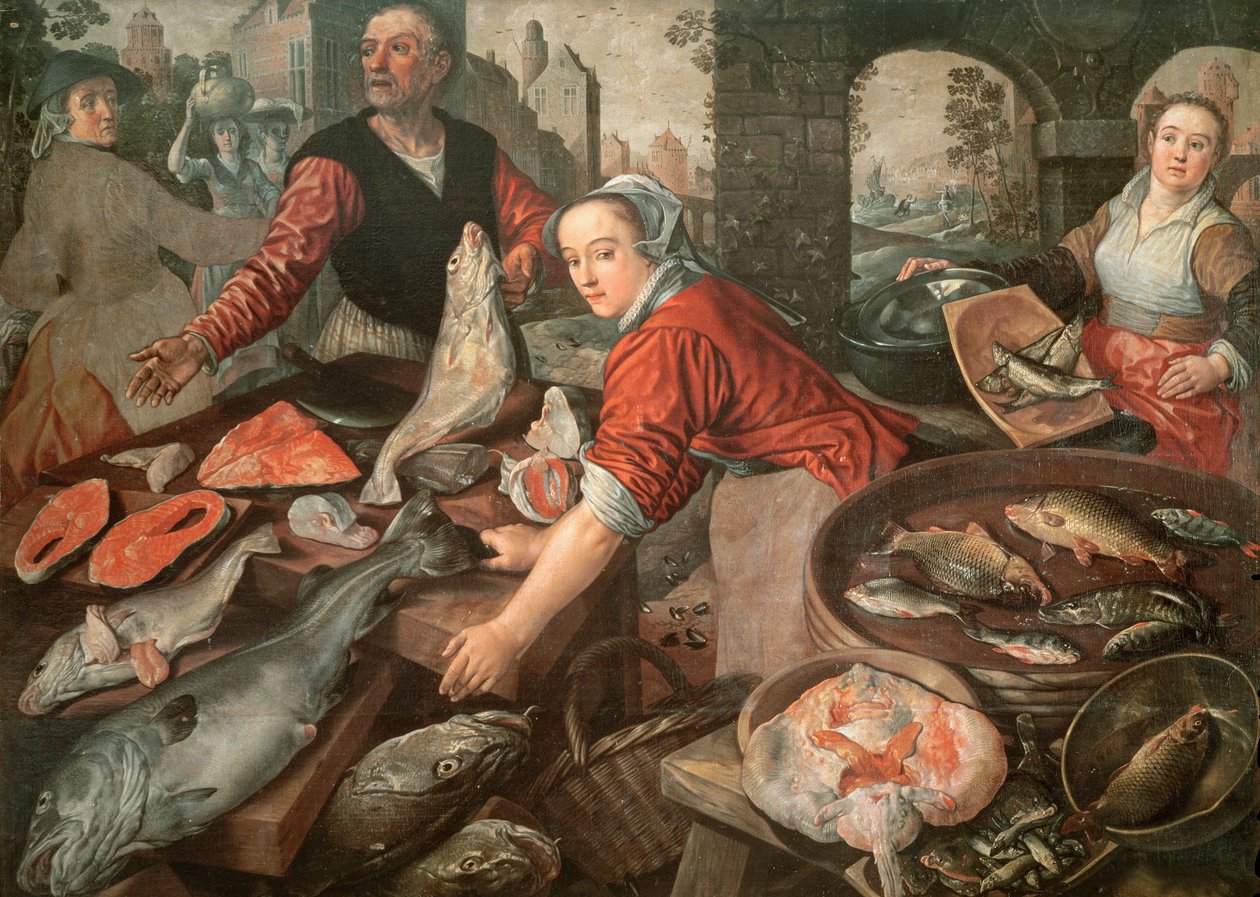 Fiskmarknaden av Joachim Bueckelaer