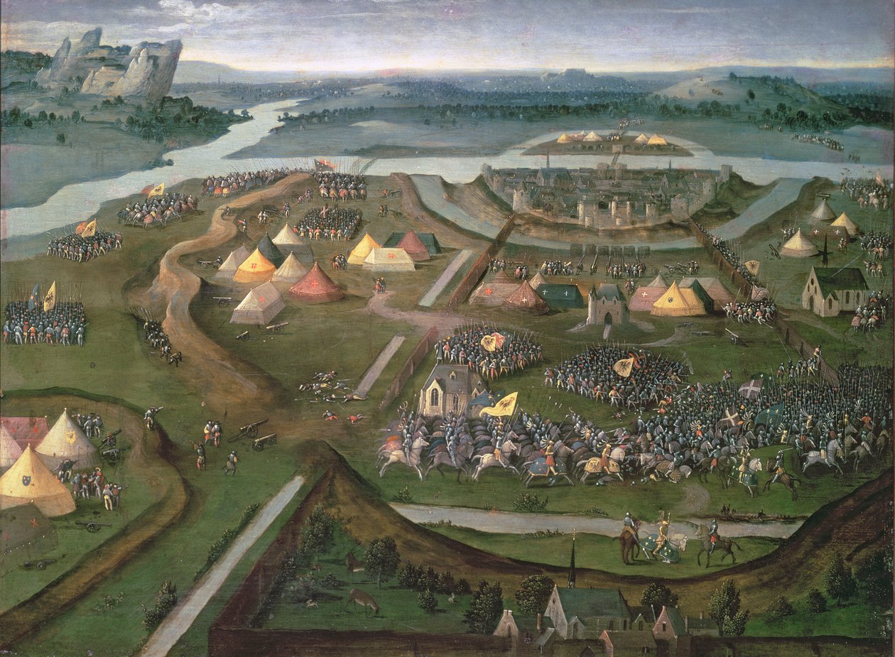 Slaget vid Pavia 1525, ca 1530 (panel) av Joachim Patenier