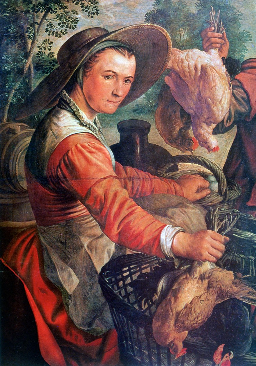 På marknaden, detalj, c1550-1537 av Joachim Beuckelaer