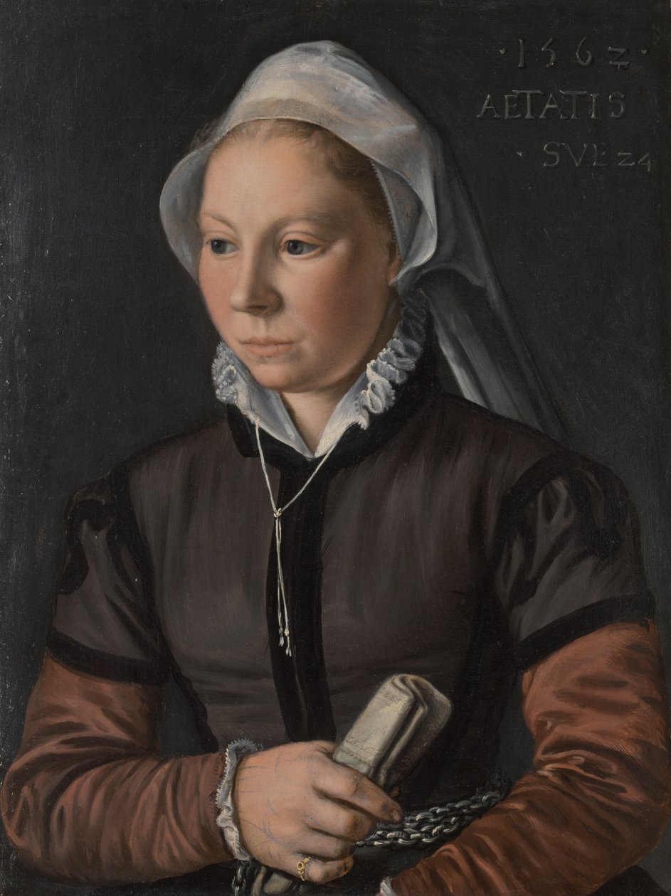 Porträtt av en ung kvinna av Joachim Beuckelaer