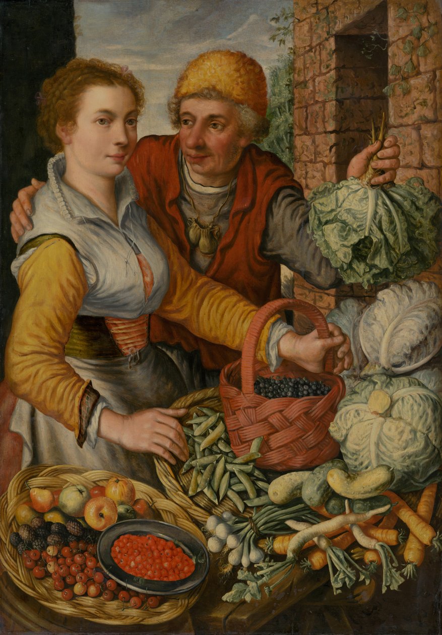 Frukt- och grönsaksförsäljarna, c. 1570. av Joachim Beuckelaer