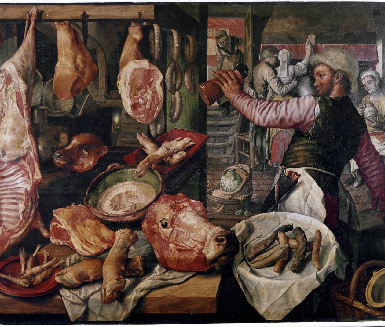 Slaktbutik. (Köttmarknad). Särskild av Joachim Beuckelaer or Bueckelaer
