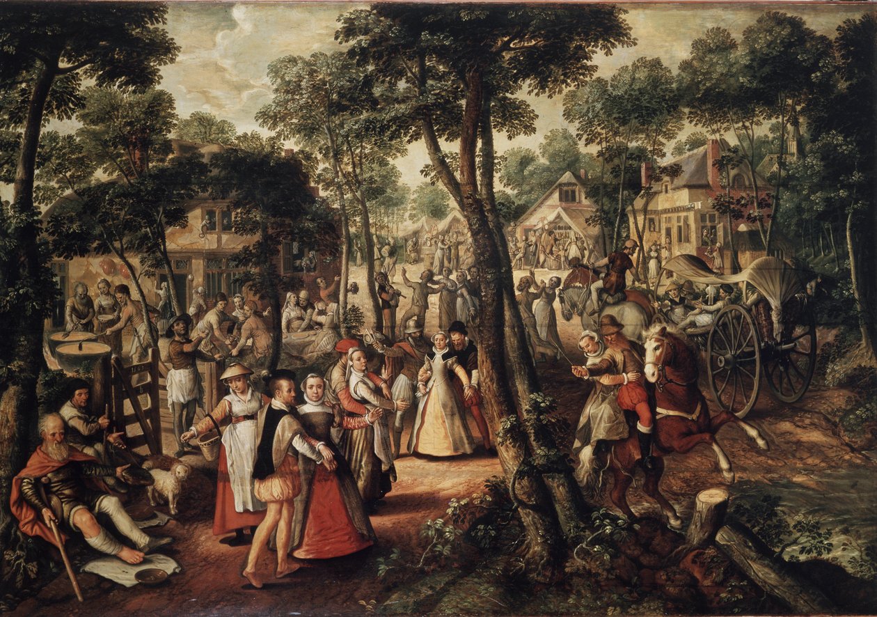 Lantligt firande av Joachim Beuckelaer or Bueckelaer