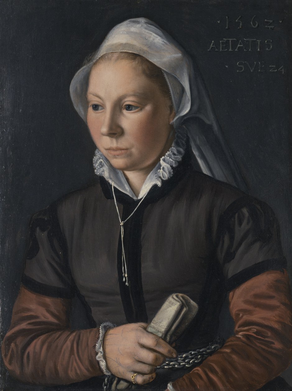 Porträtt av en ung kvinna, 1562 av Joachim Beuckelaer