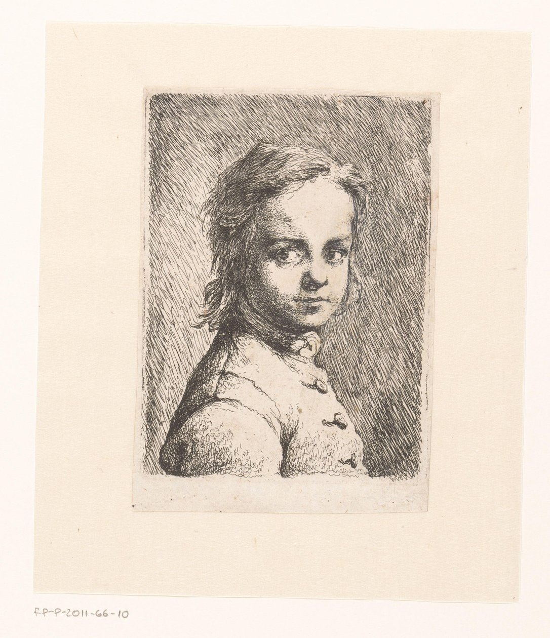 Porträtt av en okänd pojke av Joachim Martin Falbe (attributed to)