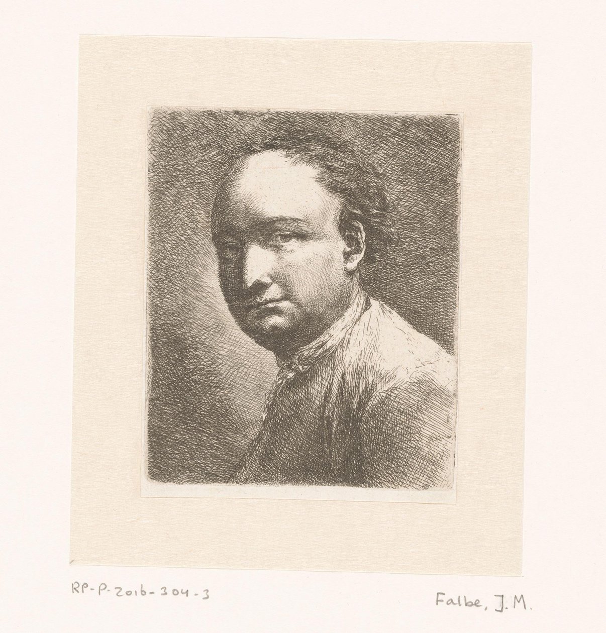 Porträtt av målaren Johann Harper av Joachim Martin Falbe